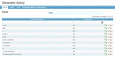 strony www - Generator Aukcji
