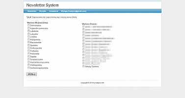 strony www - System mailingowy